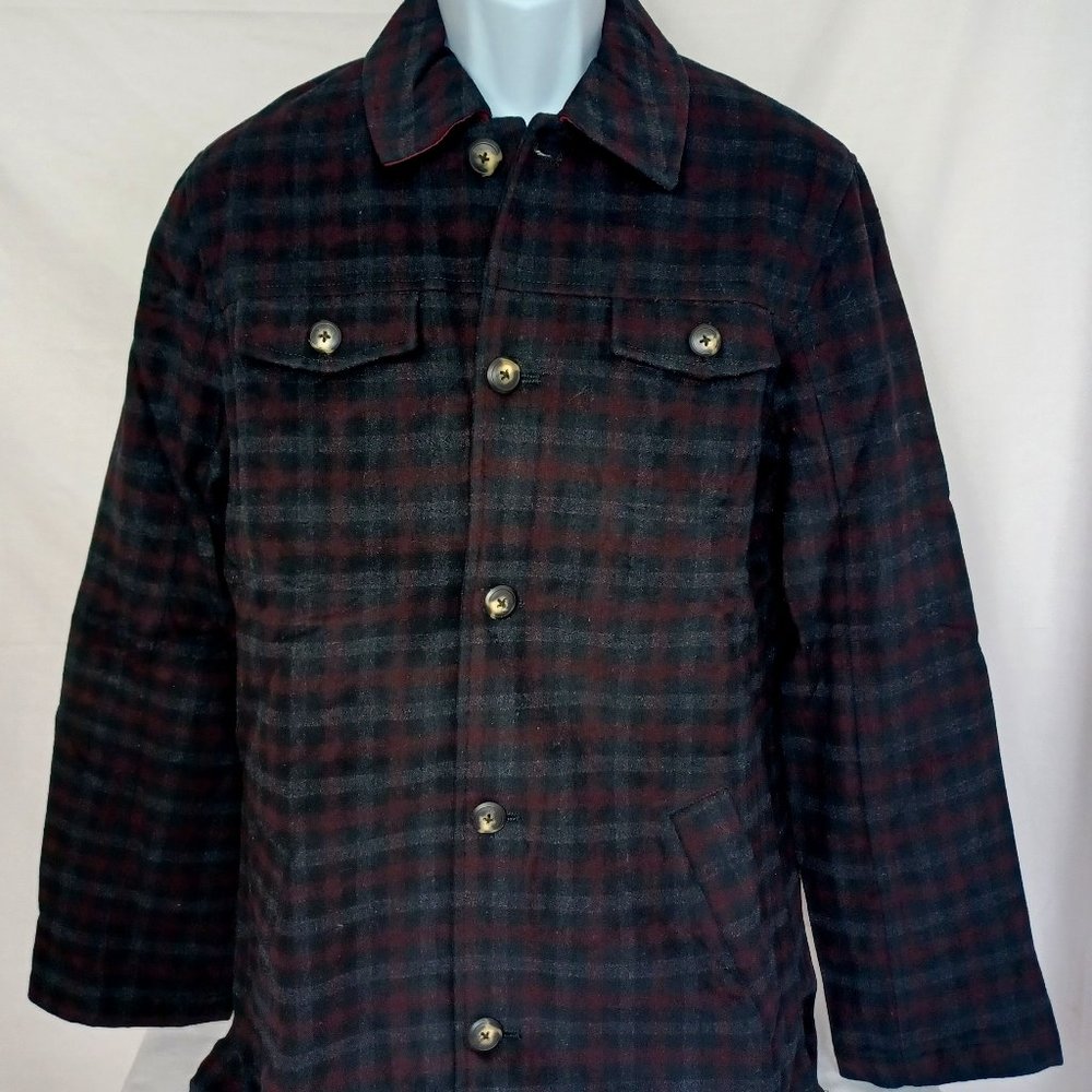 NWT! Mens UTEX Wool Quilted Plaid Shirt/Jacket